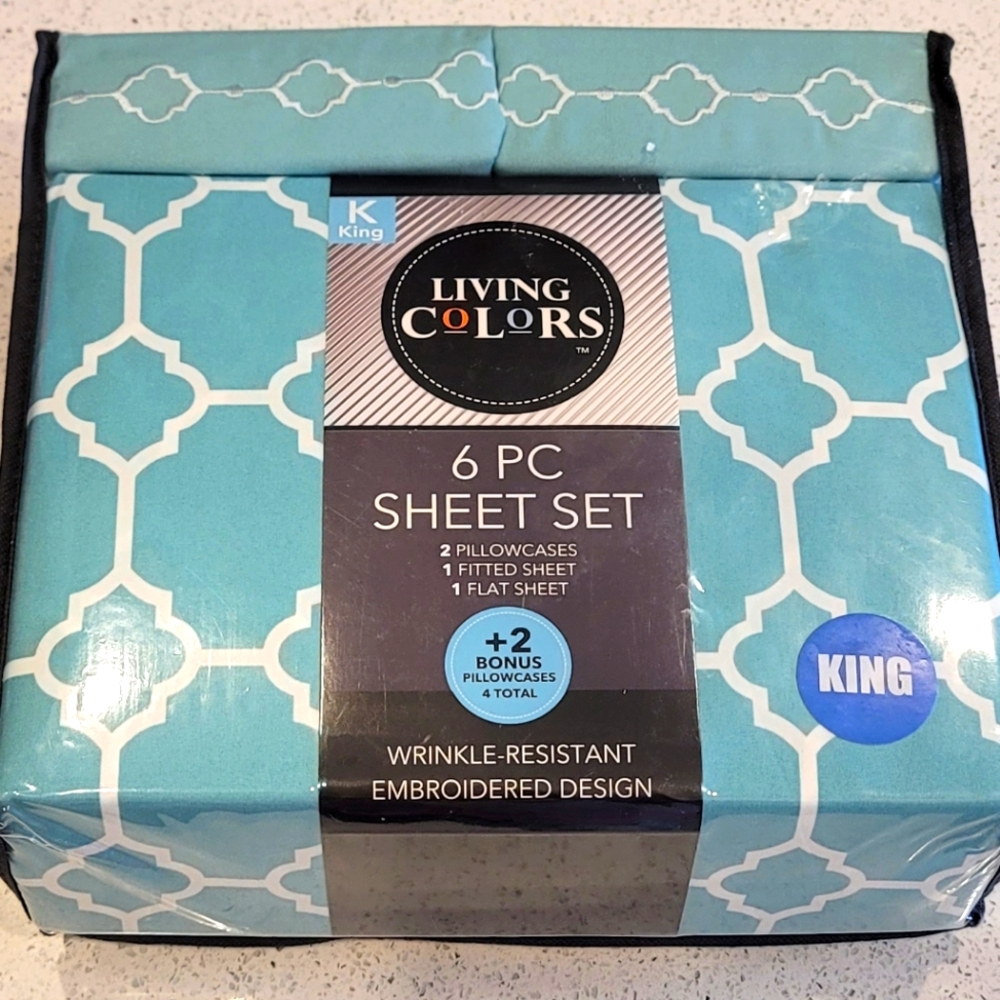 Living Colors 6 PC King Sheet Set